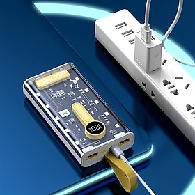 Mua Sạc Dự Phòng Trong Suốt 66W 10000mAH 20000mAh Vinetteam Hỗ Trợ PD Sạc Nhanh  Cáp Đi Kèm  Màn Hình LED - hàng chính hãng