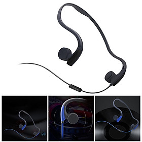 Bone Conduction Wired Headset Voice Control with Mic Neckband Headset Headphones Earphone for Running Sports Mobile Phones Game Music
