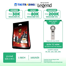 Trung Nguyên Legend - Cà phê sữa hòa tan G7 3in1 - Bịch 50 sachets x 16gr (gói vuông)