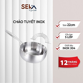 Chảo Tuyết Inox Sâu Lòng SEKA SK6030 Chảo Chống Dính Đúc Nguyên Khối - Hàng Chính Hãng