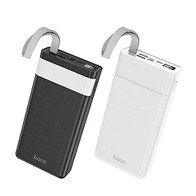 Pin sạc dự phòng Hoco J73 Powerful 30000mAh 2 cổng input, 3 cổng output, tích hợp đèn pin siêu sáng (Hàng chính hãng)