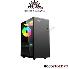 Mua Vỏ Case Máy Tính VSP V500 - (mATX) Case SPCC dày 0.6mm   Nắp hông kính cường lực - Hàng Chính Hãng