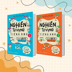 Sách - Nghiền Từ Vựng Tiếng Anh - Học Qua Gốc Từ Bằng Hình Ảnh - Combo 2 Quyển - Megabook