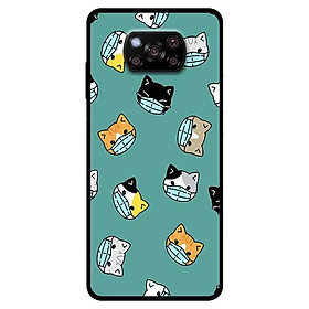 Ốp lưng dành cho Xiaomi Poco X3 - Mèo Đeo Khẩu Trang