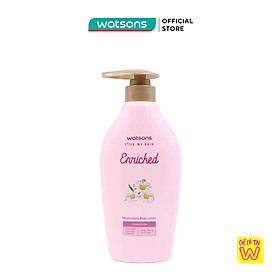 Sữa Dưỡng Thể Watsons Love My Skin Enriched Chamomile Moisturising Từ Hoa Cúc La Mã Cấp Ẩm Da 400ml