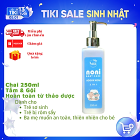 Dầu gội sữa tắm thảo mộc 2 trong 1 cho bé - 100% từ thảo dược thiên nhiên có khả năng kháng khuẩn và làm sạch như khổ qua rừng, lá khế, sài đất, … giúp làm sạch và bảo vệ làn da bé, ngăn ngừa mụn nhọt, rôm sẩy - Chai