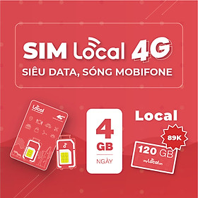 SIM 4G LOCAL Siêu Data - Gói cước LOCAL - 120GB/tháng Free tháng đầu - HÀNG CHÍNH HÃNG