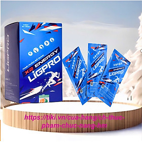 Thức uống bổ sung năng lượng Ligpro X2 Energy, hộp 10 gói x 24 gam, dùng cho thể thao, phục hồi sức khỏe