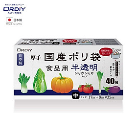 Hộp 40 túi đựng thực phẩm chịu nhiệt Ordiy hàng nội địa Nhật Bản (Made in Japan) hàng nhập khẩu chính hãng