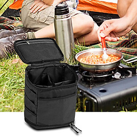 Picnic Bag Camping Cookware Storage Bag Oxford Fabric Portable Carrier Tote Cooking Utensils Organizer for BBQ Barbecue Tool Camping