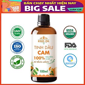 Tinh dầu Cam ngọt 100ml nguyên chất từ thiên nhiên, thơm phòng, xông phòng, đuổi muỗi, khử mùi - KingOil