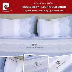 Bộ ga giường phòng ngủ 4 món Pierre Cardin, chất liệu Tencel cao cấp, mềm mại thoải mái, sang trọng - PCABDC 001