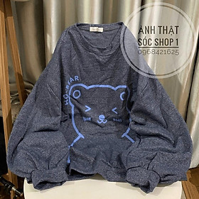 Áo Hoodie Sweater Unisex Chất Nỉ Dầy Form Rộng in Hoạt Gấu HO BEAR Siêu Dễ Thương, Mẫu Mới TP995