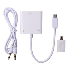 Cáp MHL To VGA Video Audio Cable Adapter Dùng cho Điện Thoại AZONE
