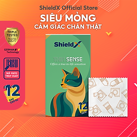 Bao Cao Su ShieldX Thin Sense Siêu Mỏng - Hộp 12 Cái