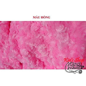 Mua Vải lông thú xoắn hoa hồng dùng may gấu bông Teddy  gối ôm  gối sofa  làm đồ handmade