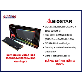 Mua Ram Biostar VB18A-BS2 16GB DDR4 3200Mhz RGB Gaming-X - Hàng chính hãng