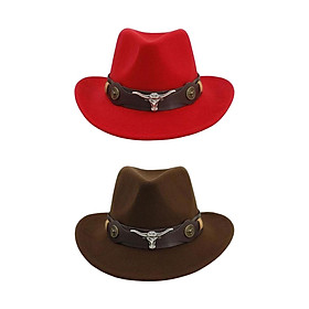 Casual Cowboy Hat Wide Brim Props Lightweight for Women Men Adults
