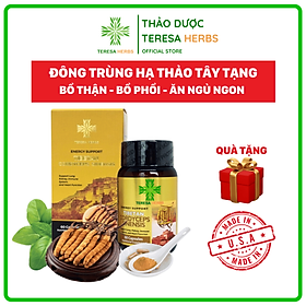 Đông Trùng Hạ Thảo Tây Tạng Teresa Herbs: Bổ Thận, Bổ Phổi, Bổ Tim, Tăng Cường Đề Kháng 60 viên