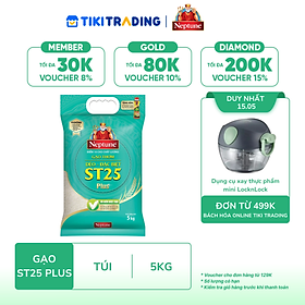 Gạo Thơm Dẻo - Đặc Biệt ST25 Plus Neptune 5kg