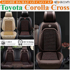 Áo trùm lót bọc ghế da xe ô tô Toyota Corolla Cross da hạt gỗ tự nhiên CAO CẤP