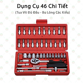 [Loại Tốt] Bộ Tua Vít - Bu Lông KhoNCC Hàng Chính Hãng - Đa Năng Với 46 Chi Tiết - Dụng Cụ Hữu Ích Cho Gia Đình Bạn - KLVQ-TVBL46CT (Đỏ)