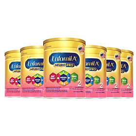 Combo 6 lon sữa bột Enfamil A+ NeuroPro 2 với 2’-FL HMO cho trẻ từ 6 –12  tháng tuổi– 830g