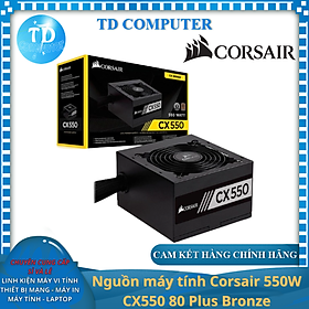 Nguồn máy tính Corsair 550W CX550 80 Plus Bronze - Hàng chính hãng Vĩnh Xuân phân phối