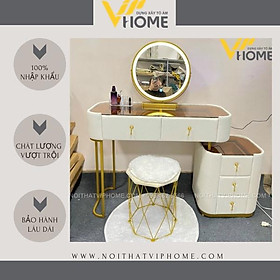 Mua Bàn trang điểm  bàn phấn kèm gương tích hợp đèn LED kèm nút cảm ứng thông minh và ngăn kéo để đồ tện lợi BTD-00117