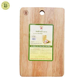 Mua Thớt Gỗ Cao Su Hình Chữ Nhật Có Khoen Lỗ CA2815 Dày 1.5 cm - Đồ Dùng Nhà Bếp Thương Hiệu Trường Sơn