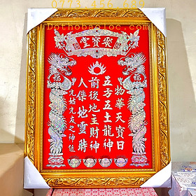 Mua  38x48  Bài vị thần tài thổ địa kim tuyến cao 48cm x ngang 38cm –kim tuyến cỡ 4