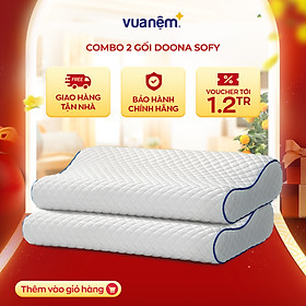 Mua Combo Gối Foam Doona Sofy Cấu Trúc Lượn Sóng Nâng Đỡ Định Hình Xương Cổ Và Đầu Hoàn Hảo