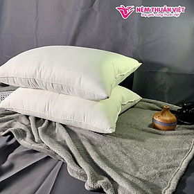 Gối nằm lông vũ Thuần Việt cao cấp Siêu êm - Mềm mịn