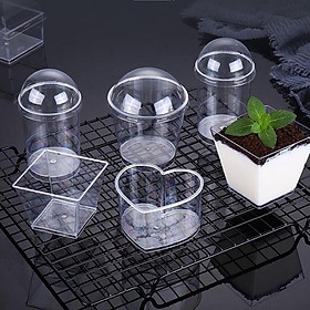 Mua Set 50 Bộ Ly Đựng Bánh Lạnh - Tiramisu - Mousse - Kèm Nắp Cầu - 120ml - LC-6080