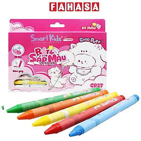 Hộp 24 Bút Sáp Màu Coco Puff -SmartKids CR27