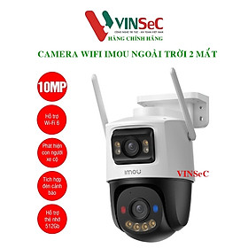 Camera Ngoài Trời 2 Mắt IMOU Cruiser Dual 2 10MP - Quay Quét 360, 2 Mắt Linh hoạt - IPC-S7XEP-10M0WED - Hàng Chính Hãng