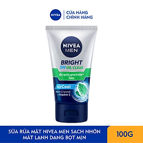 Sữa Rửa Mặt Nivea Men Hạt Mát Xa Sạch Nhờn Mát Lạnh (100G) - 88880 - Sữa Rửa Mặt NIVEA MEN Bọt Mịn Sạch Nhờn Mát Lạnh NIVEA (100G) - 88869