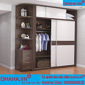 Tủ quần áo gỗ cao cấp 1005-OHAHA 2 cánh trượt