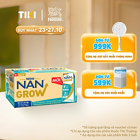 Thùng sữa bột pha sẵn Nestlé NANGROW 6(4x180ml) sữa mát công thức từ Thụy Sĩ với 100% Canxi giúp bé cao lớn vượt trội dành cho bé từ 1 tuổi