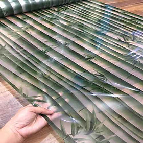 Mua Giấy dán kính cây tre cây trúc màu xanh - khổ 90cm - có sẵn keo