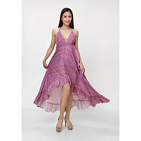 Đầm Maxi 2 Dây Tím Luna Llena LN174WM221-VI