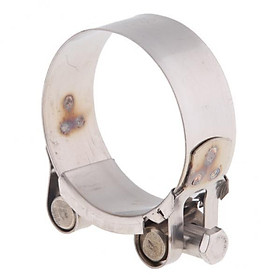 3X Motorbike Exhaust  Stainless Steel   Clamps 52-55mm