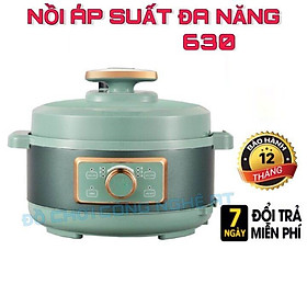 Mua Nồi áp suất điện cơ đa năng 3L 1000W 4 chế độ nấu lòng nồi 5 lớp chống dính 630 màu xanh sang trọng