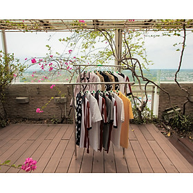 Mua GIÁ PHƠI ĐỒ 2 NHÁNH NGẮN (TẶNG 10 MÓC ÁO KÉP NHỰA CAO CẤP DUY LỢI)