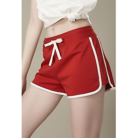 Haizhining Pajamas Women's Summer Shorts Thin Cotton Home Pants Women's Summer Loose Spring Autumn Sports Pants Can Wear Home Clothes Casual Pants H91XWJK048 Red XL