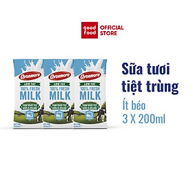 Lốc 3 hộp Sữa tươi ít béo tiệt trùng không đường Avonmore UHT Low Fat Milk