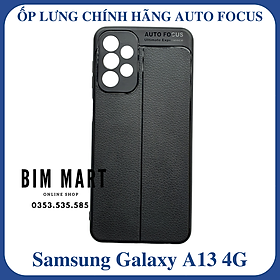 Ốp lưng Auto Focus dành cho Samsung Galaxy A13 4G silicon vân da - Hàng Chính Hãng