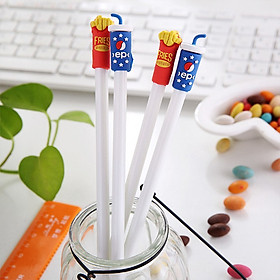Bút Bi Nước Khoai Tây Chiên và Pepsi - Mực Đen