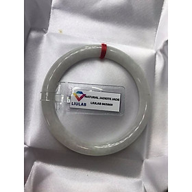 Vòng Đậu A Sịn Sao 55mm x Dầy 8mm  Kiểm định Liulab No 865869  Chất liệu đá cẩm thạch tự nhiên trắng nữ 54kg - 64kg ạ