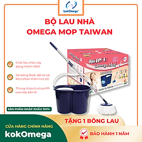 Mua Bộ Lau Nhà Xoay 360 Độ kokOmega Omega Mop Đài Loan  ( Tặng 1 Bông Lau)